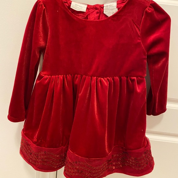 Baby girl red velvet Christmas dress - Picture 1 of 3